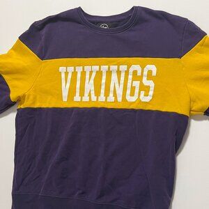 Minnesota Vikings Sweatshirt 47 Brand Crew Neck Pullover Sweater Men's size XL